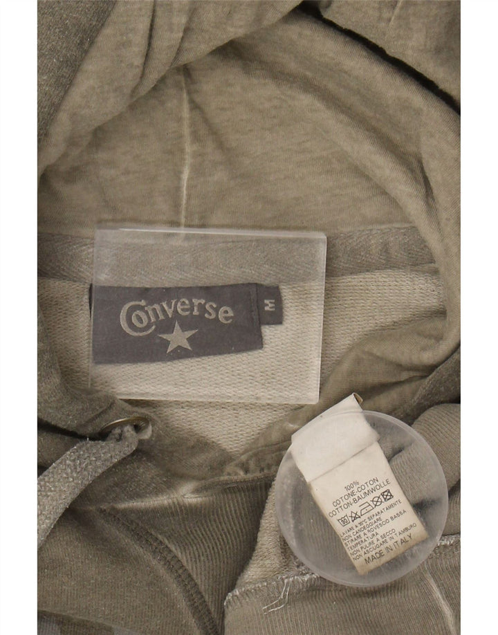 Suéter com capuz gráfico CONVERSE masculino Athletic Dept algodão cinza médio