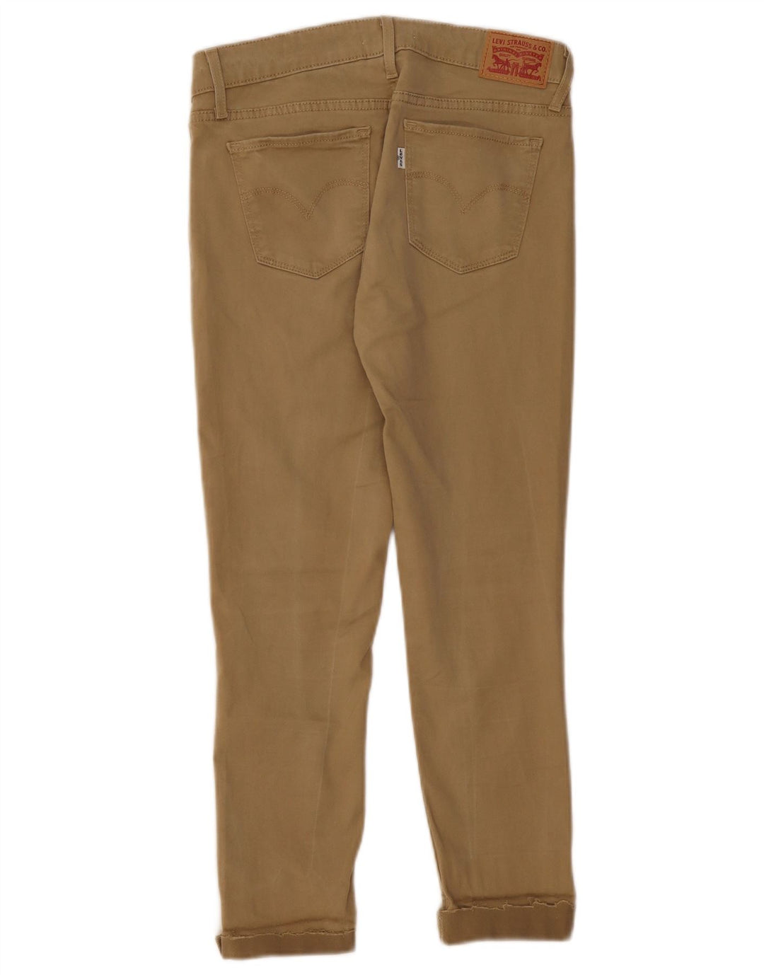 Calça feminina casual LEVI'S 711 skinny W27 L24 algodão bege