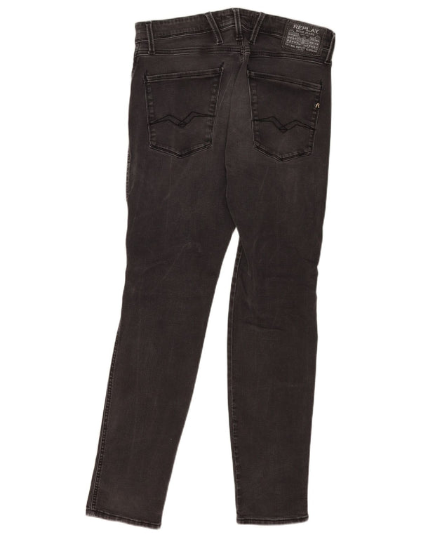 Replay Masculino Anbass Slim Jeans W32 L32 Cinza Algodão