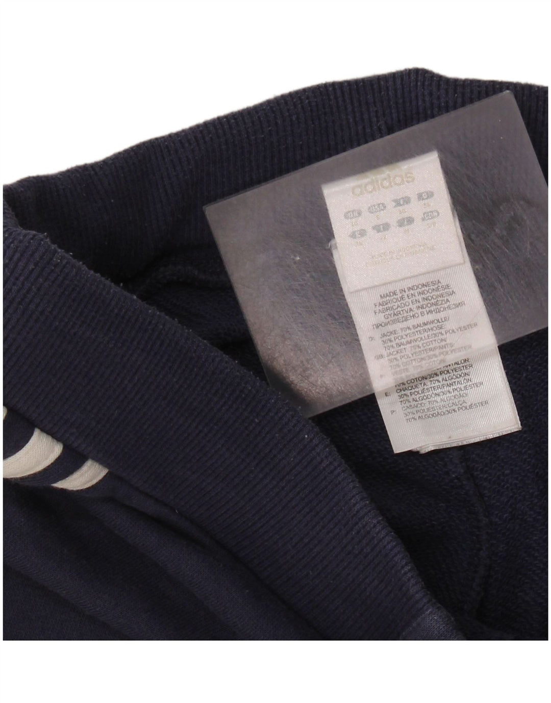 Calças de treino masculinas ADIDAS UK 10 pequenas algodão azul marinho