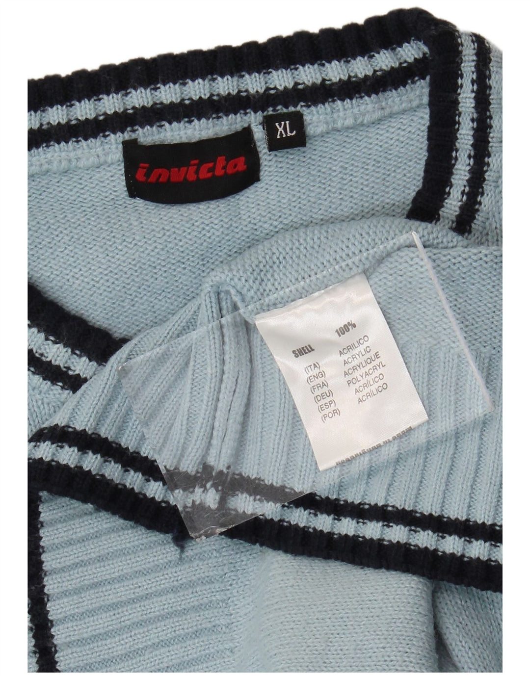 Suéter masculino Invicta com gola redonda XL azul acrílico