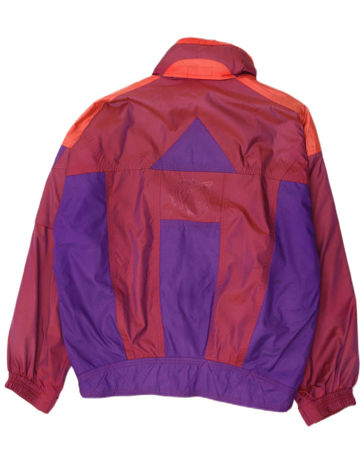 Jaqueta de esqui masculina vintage IT 54 XL poliamida colorblock multicolorida