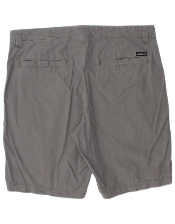 Columbia Mens Chino Shorts W34 Grande Algodão Cinza