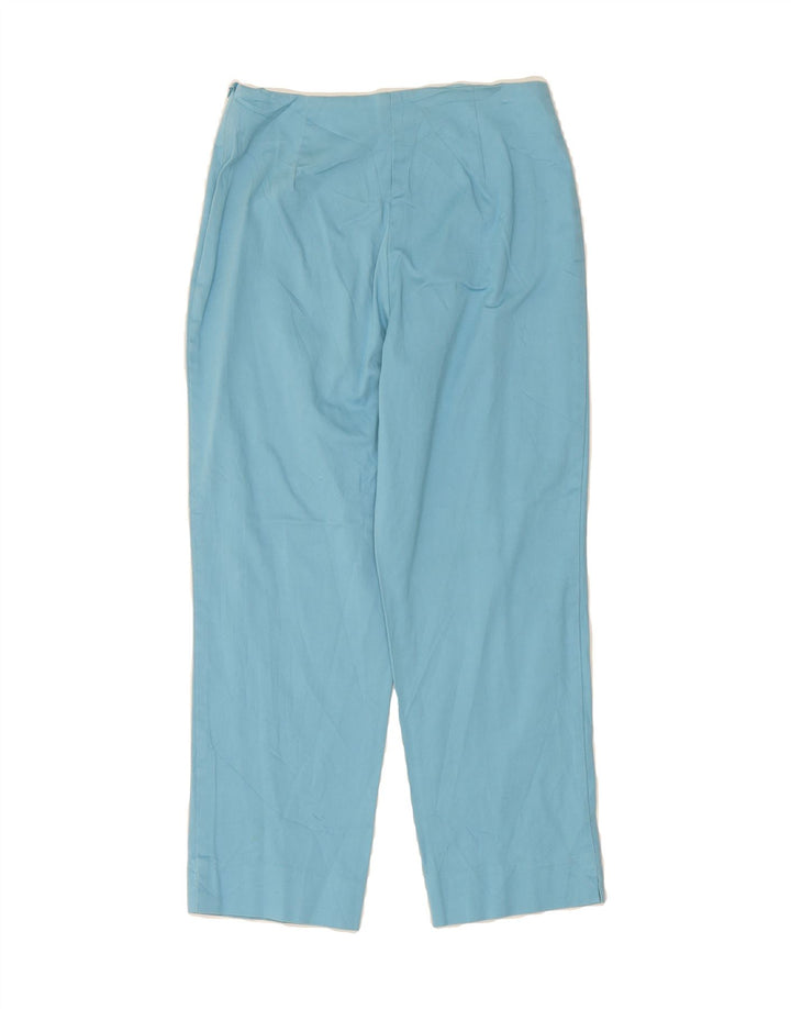 IZOD Womens Straight Cropped Trousers US 6 Medium W28 L23 Blue Cotton Vintage Izod and Second-Hand Izod from Messina Hembry 
