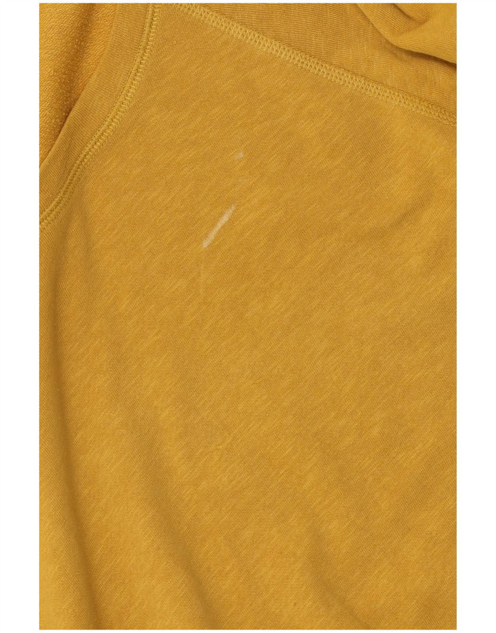Woolrich feminino superdimensionado manga longa Reino Unido 10 algodão amarelo pequeno