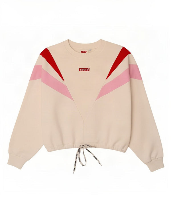 Suéter oversized feminino Levi's UK 10 pequeno bloco colorido branco