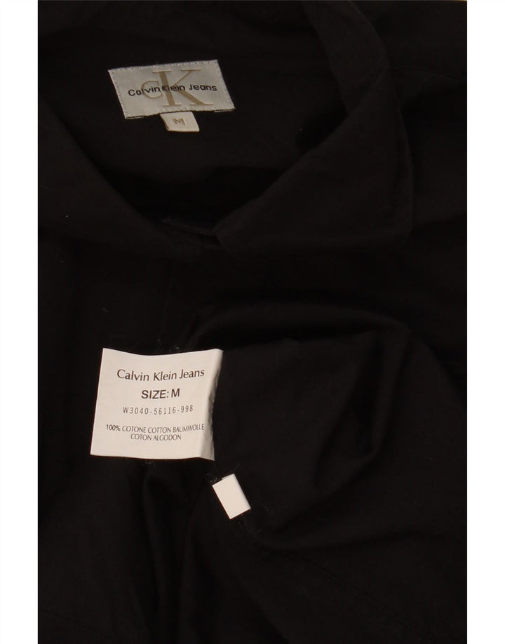 Camisa oversized feminina CALVIN KLEIN Reino Unido 14 algodão preto médio