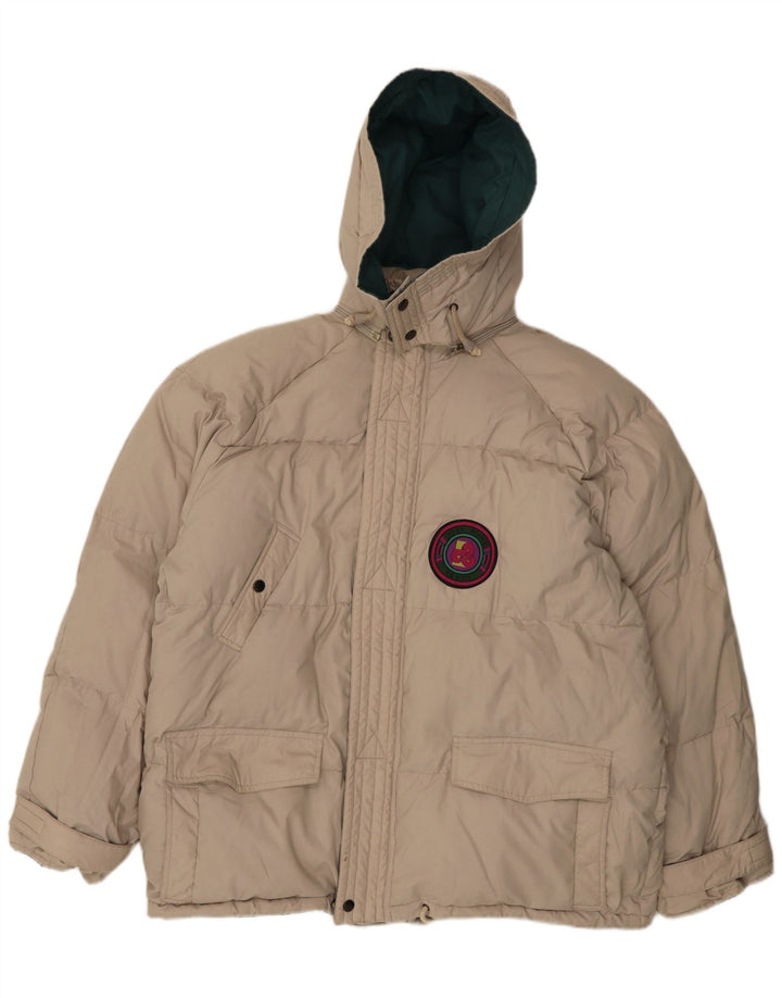 Jaqueta masculina acolchoada reversível com capuz Brugi IT 54 2XL verde