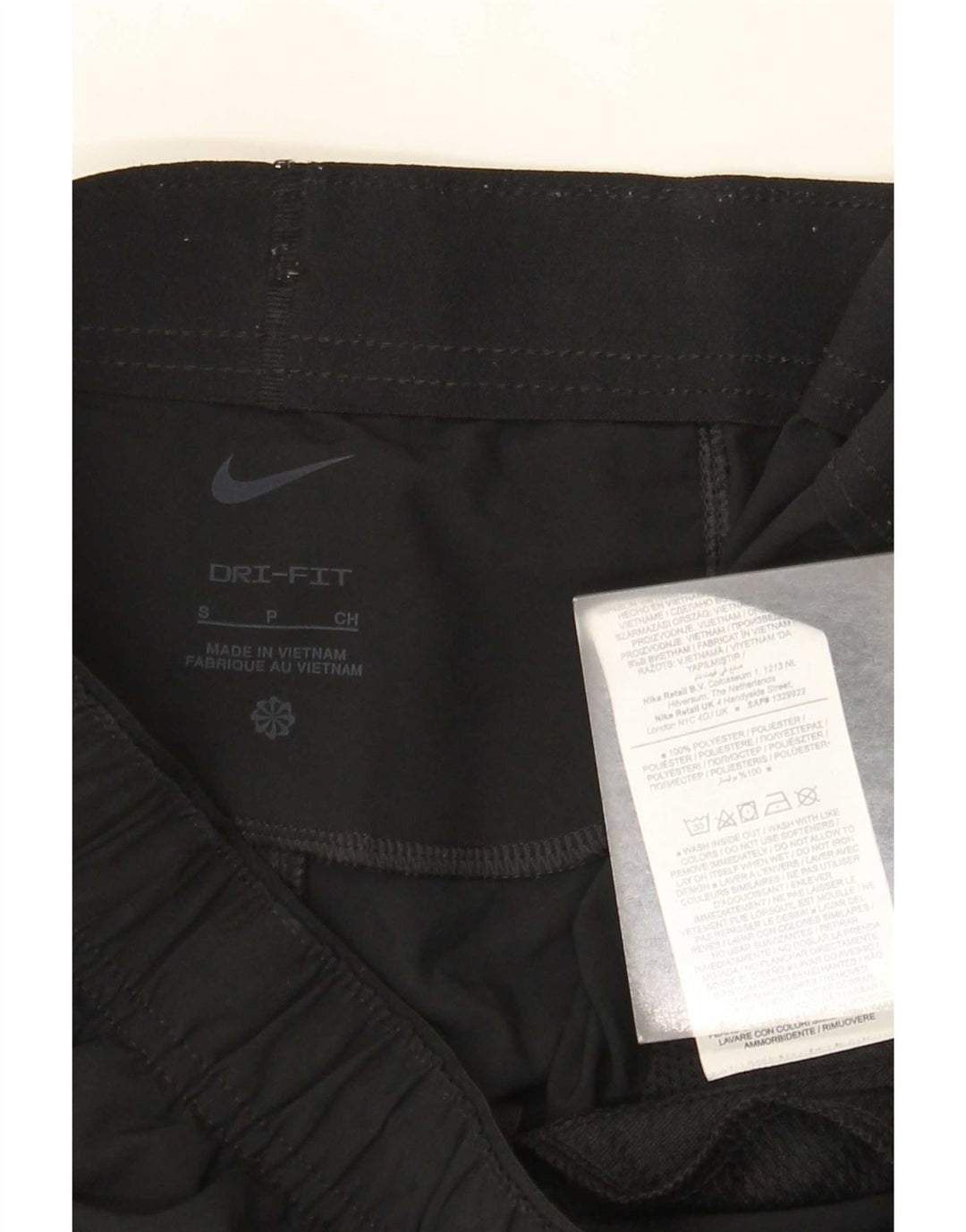Nike Womens Dri Fit Sport Shorts UK 10 Pequeno Poliéster Preto