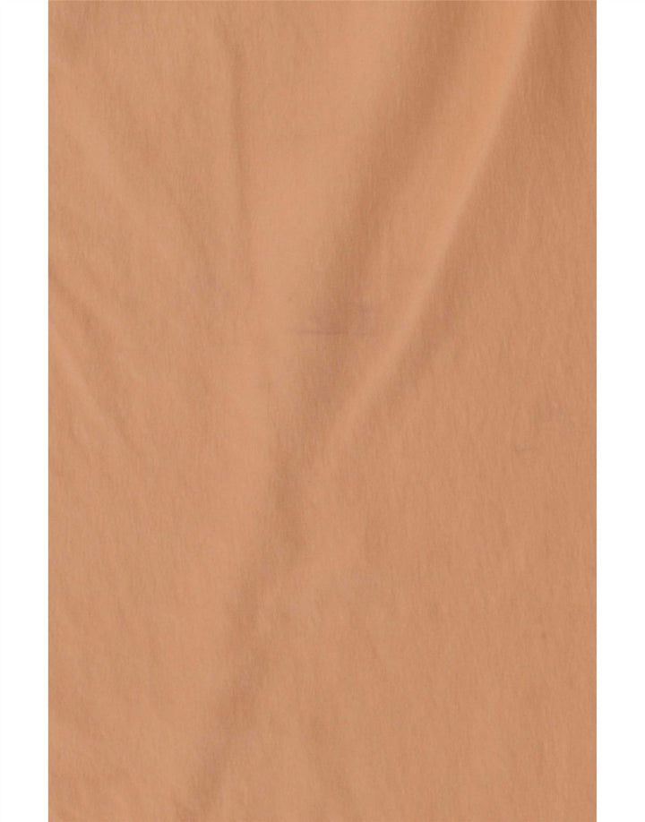 Blusa feminina vintage sem mangas UK 12 seda rosa médio