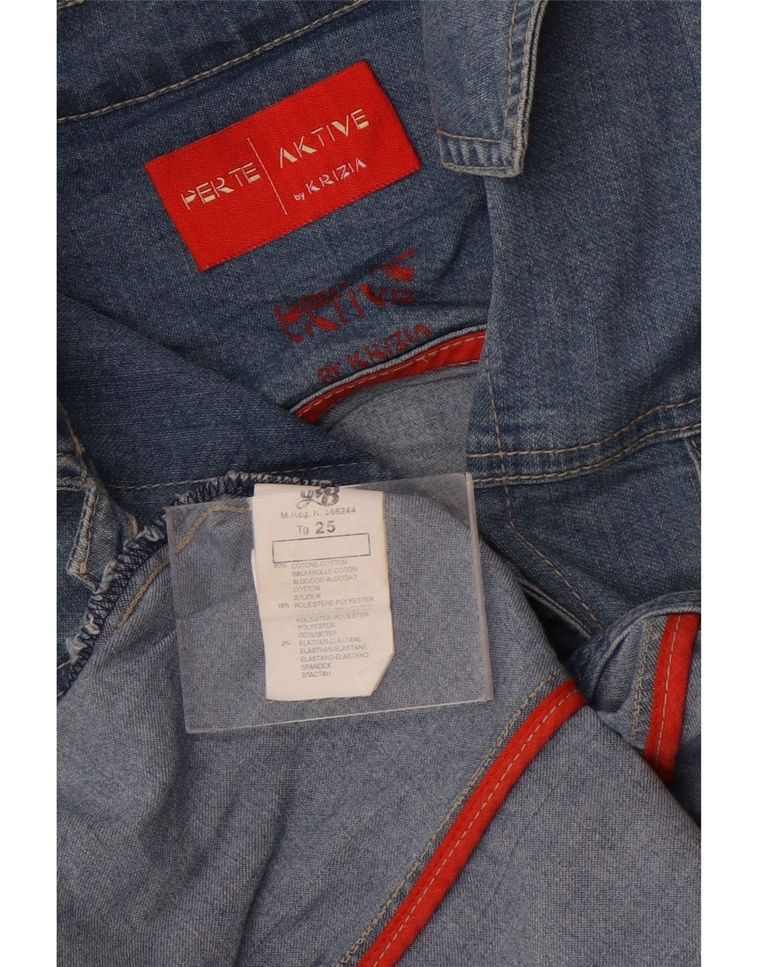 Jaqueta jeans feminina grande Krizia tamanho 25 algodão azul grande