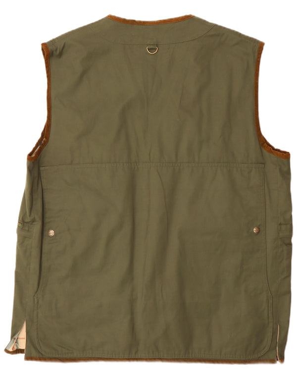 Colete utilitário masculino Univers UK 44 2XL algodão verde clássico