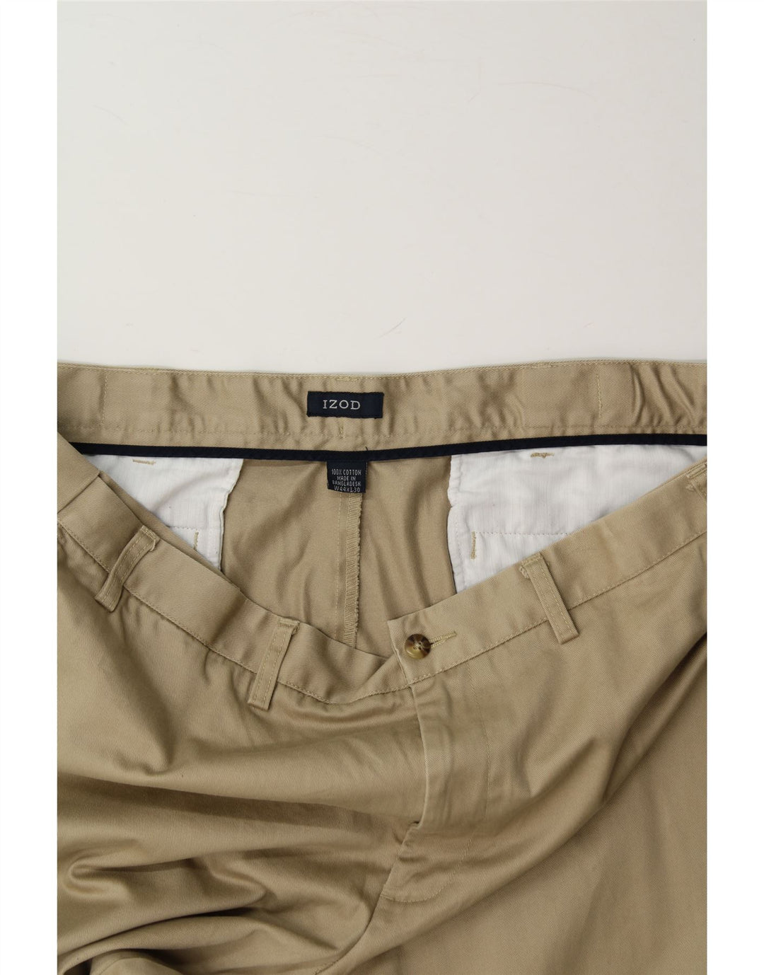 IZOD Mens Straight Chino Trousers W44 L30 Beige Cotton Vintage Izod and Second-Hand Izod from Messina Hembry 