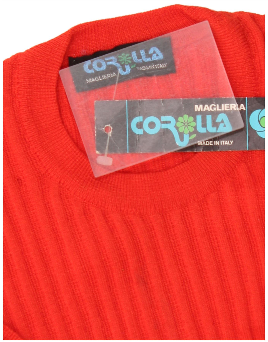 Blusa feminina de malha VINTAGE UK 8 pequena vermelha