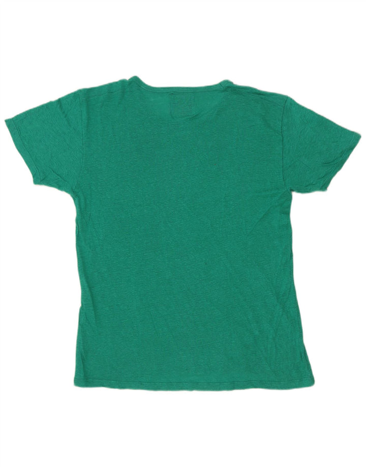 Camiseta masculina Zara Top pequeno verde