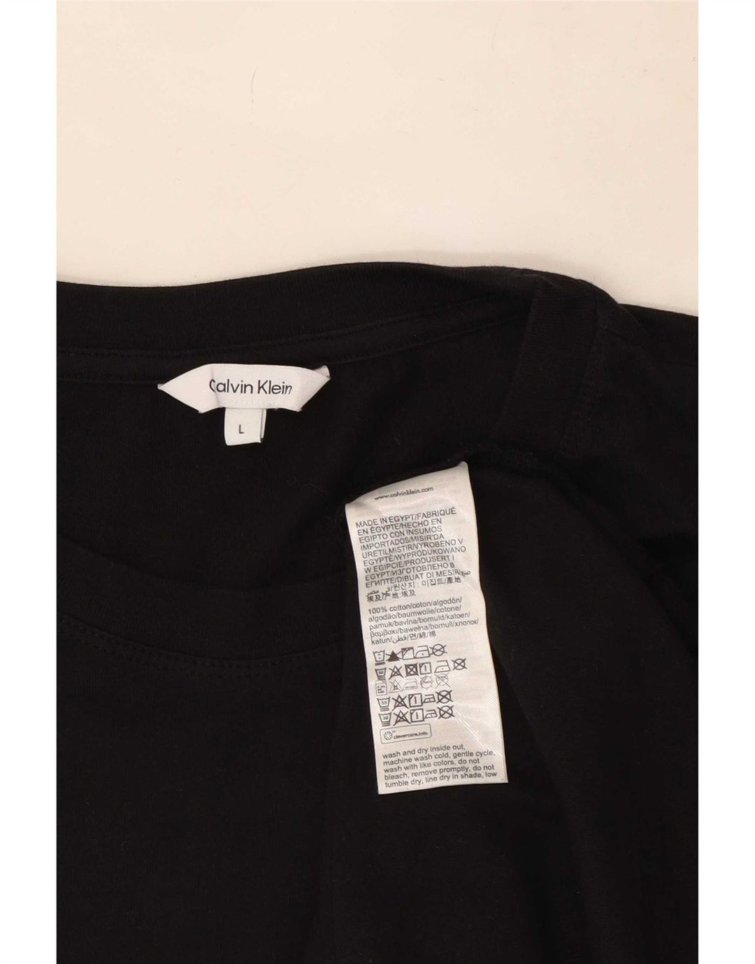 Camiseta masculina Calvin Klein grande algodão preto