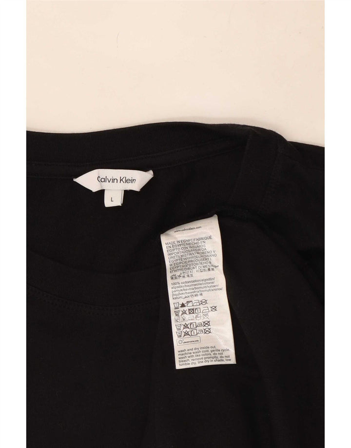 Camiseta masculina Calvin Klein grande algodão preto