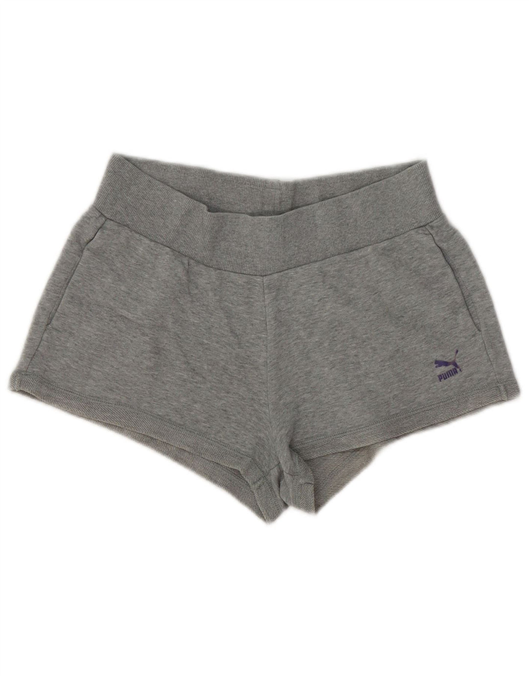 Shorts esportivos femininos PUMA UK 12 cinza médio manchado