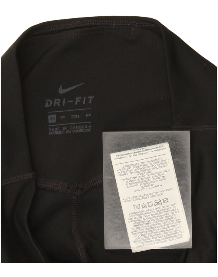 Leggings Nike Capri Mulher UK 4 XS Poliéster Preto