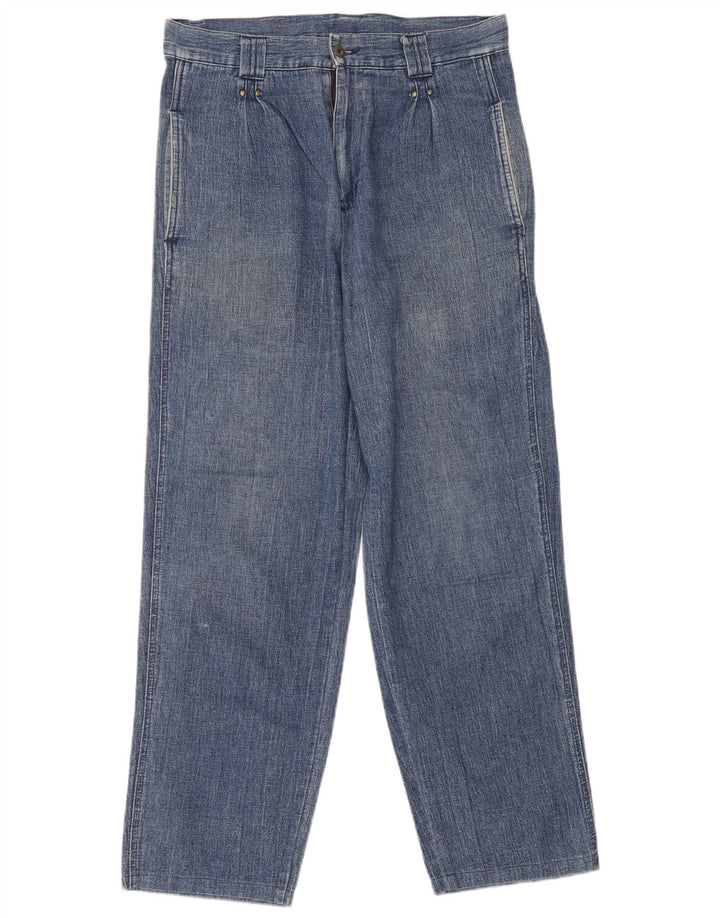 Carrera Mens Straight Jeans W34 L30 Azul Algodão