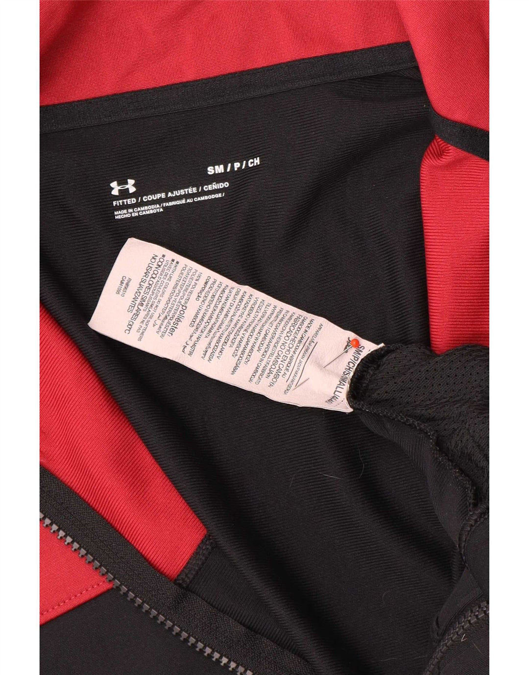 Under Armour Mens Treino Top Jacket Pequeno Poliéster Preto Colorblock