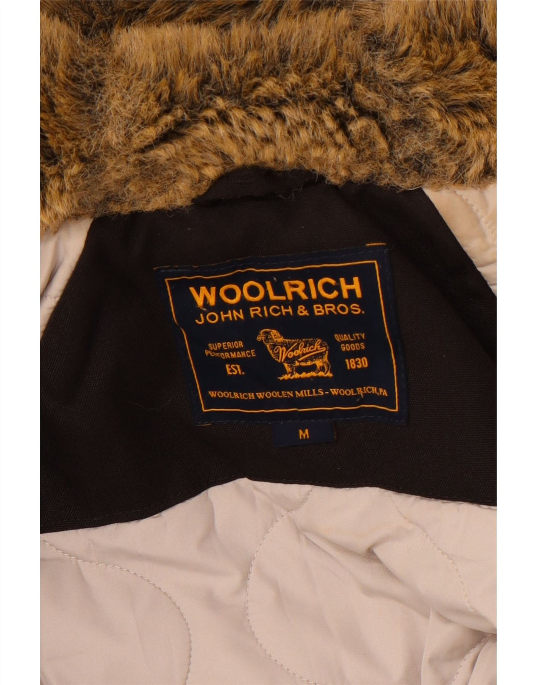 Jaqueta parka feminina WOOLRICH com capuz Reino Unido 12 médio preto