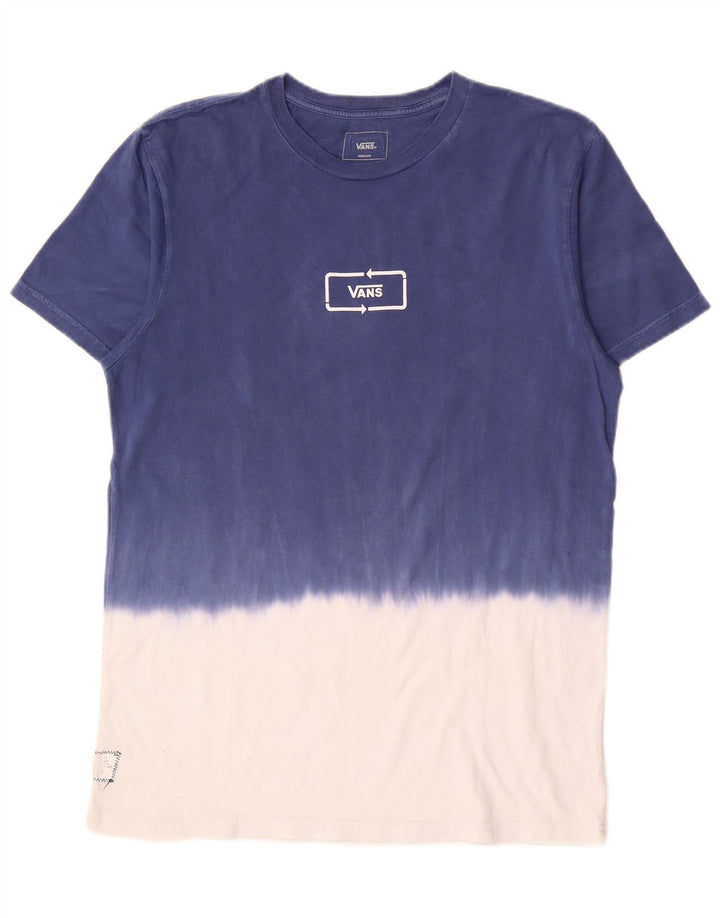 Camiseta masculina Vans Top médio azul colorblock algodão