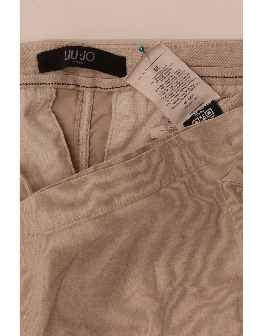Liu Jo Mens Cargo Shorts IT 46 Pequeno W30 Algodão Bege