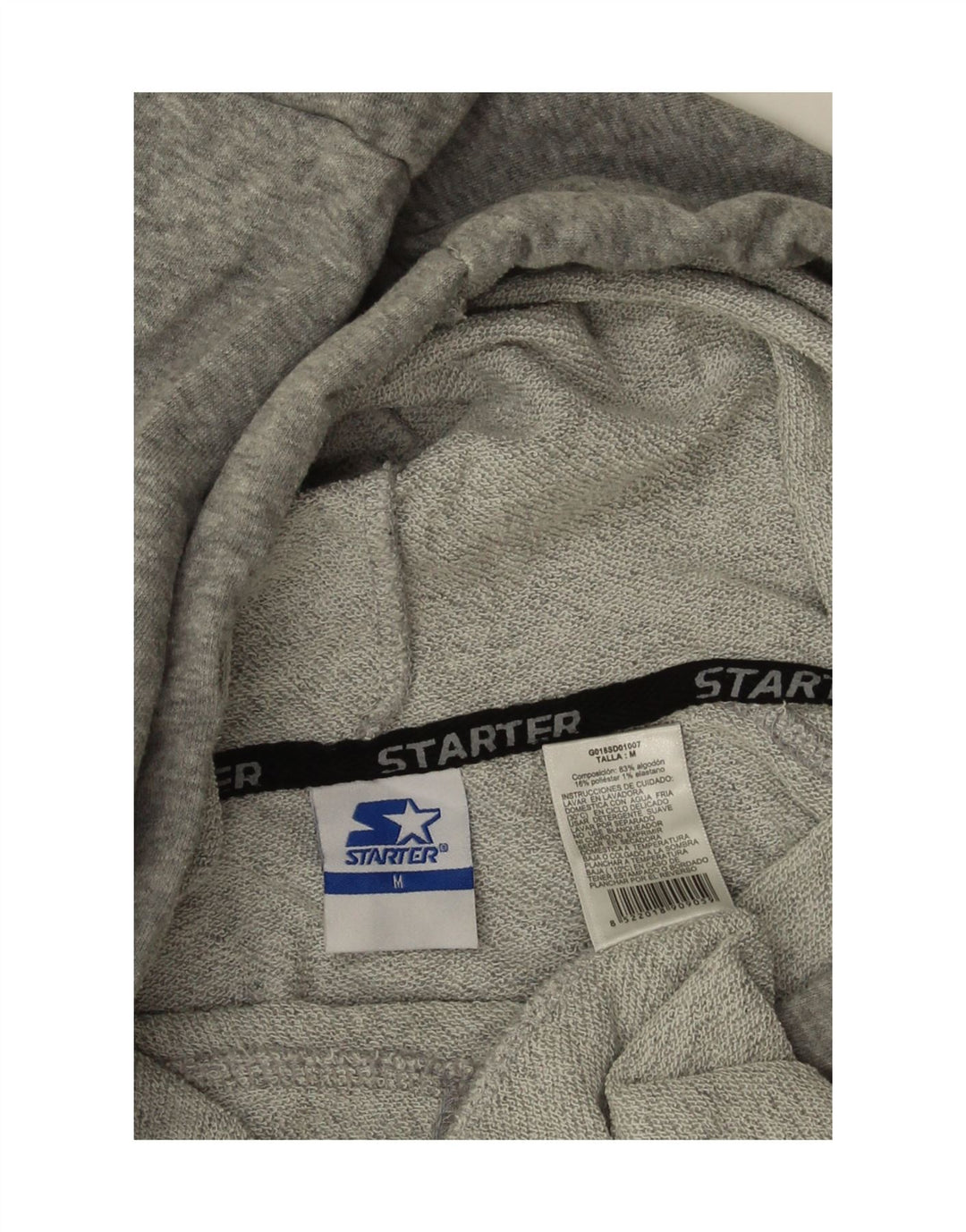 Jumper masculino com capuz sem mangas Starter algodão cinza médio