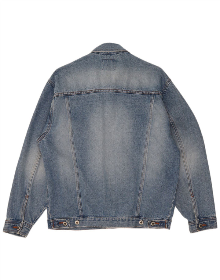 Jaqueta jeans masculina Master UK 38 algodão azul médio