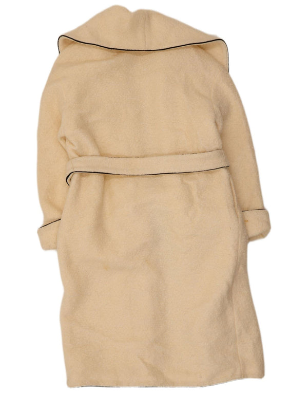 Sobretudo feminino oversized Marks & Spencer Reino Unido 10 lã bege pequena