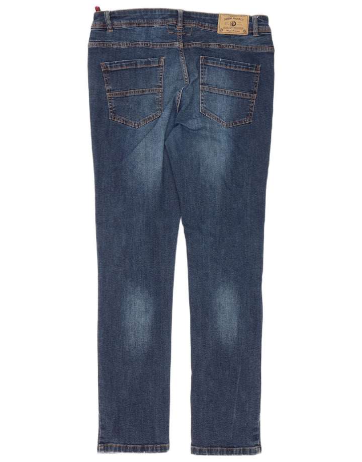 DACK'S Jeans Slim Masculino IT 50 Grande W34 L32 Azul Algodão