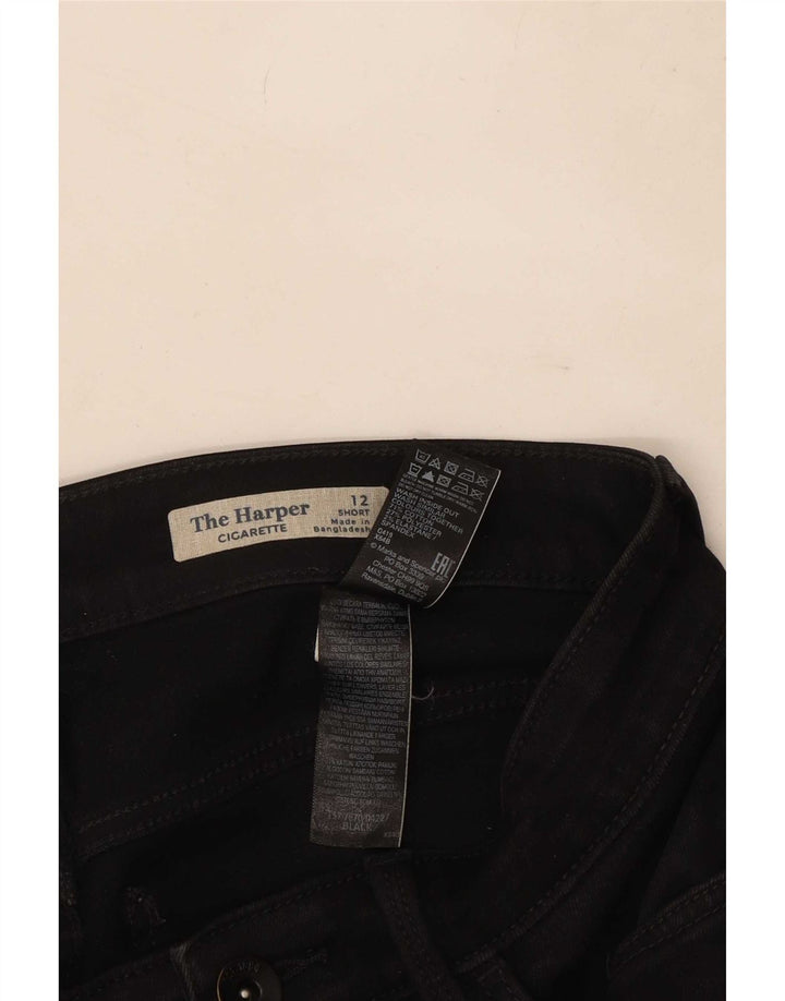 Jeans Marks & Spencer Feminino The Harper Cropped Reino Unido 12 Médio W30 L24 Preto