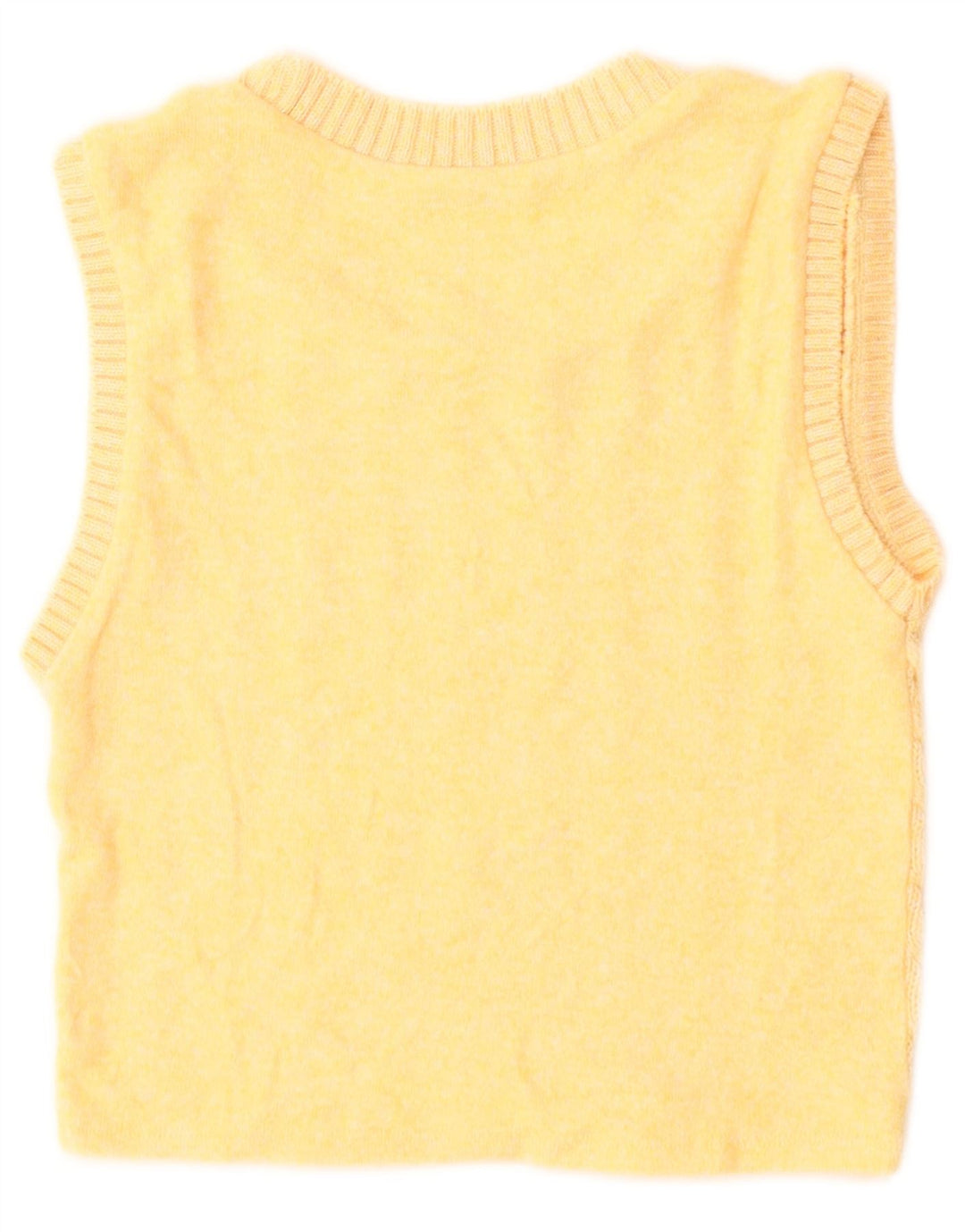 Zara Womens Crop Vest Regata Reino Unido 8 Pequeno Amarelo