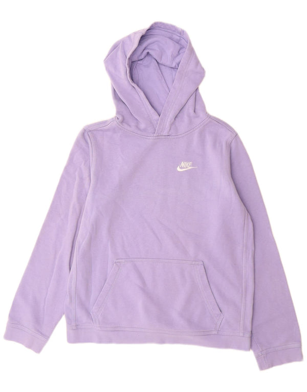Nike Girls Hoodie Jumper 13-14 Anos XL Roxo Algodão