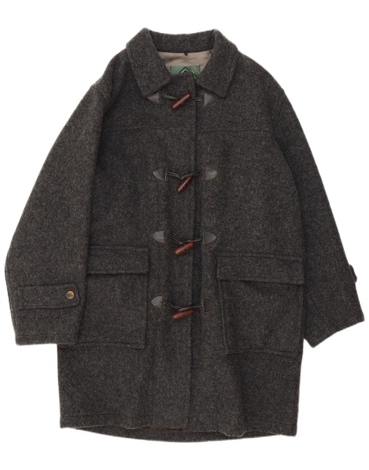 Casaco masculino vintage IT 46 lã manchada cinza pequena