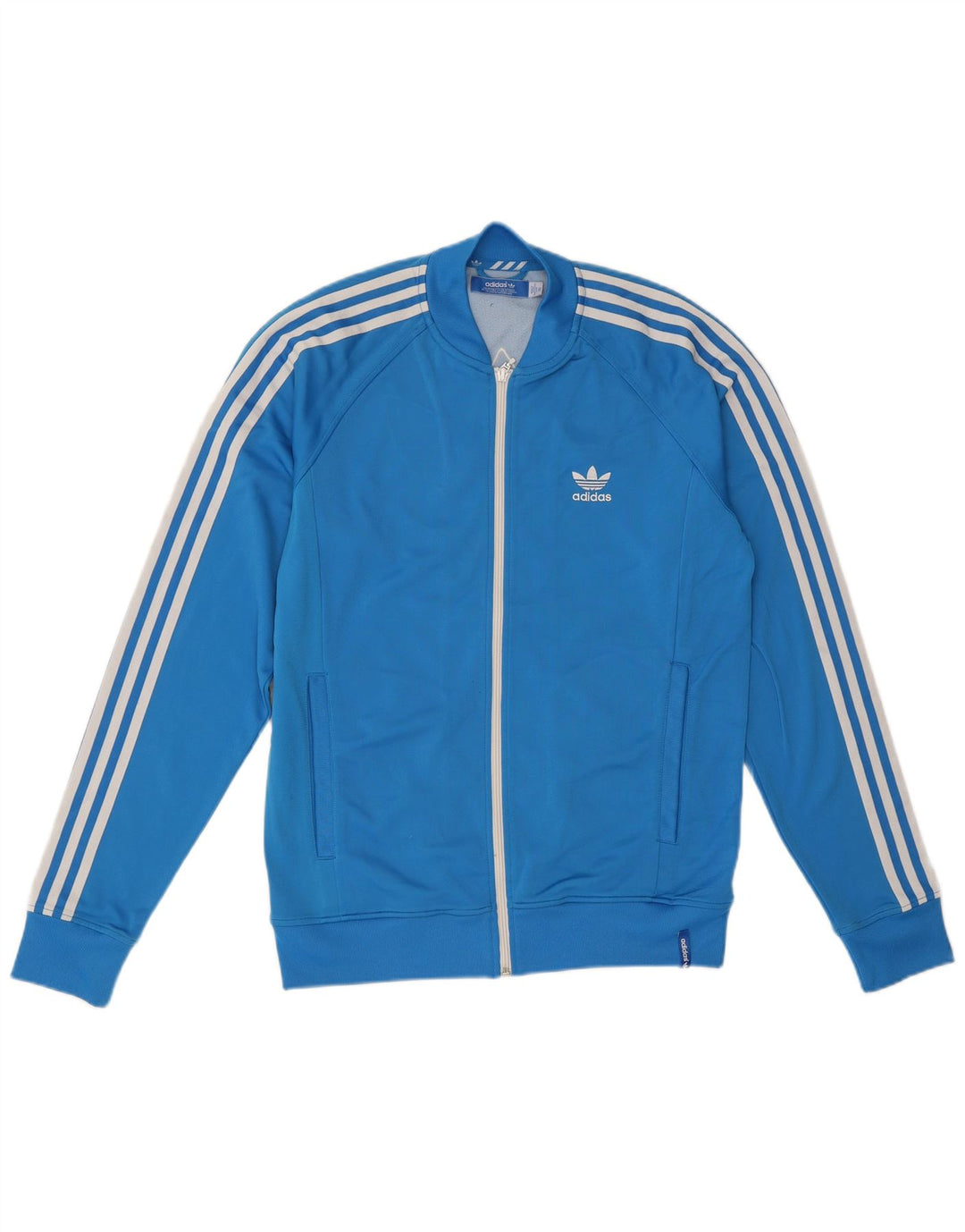 Adidas Mens Graphic Tracksuit Top Jacket IT 50 Médio Azul Nylon