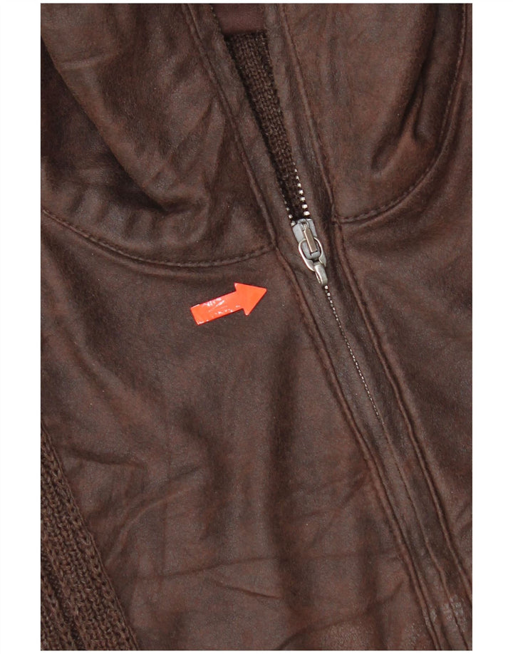 Suéter cardigã masculino Ashwell IT 50 lã nova marrom médio