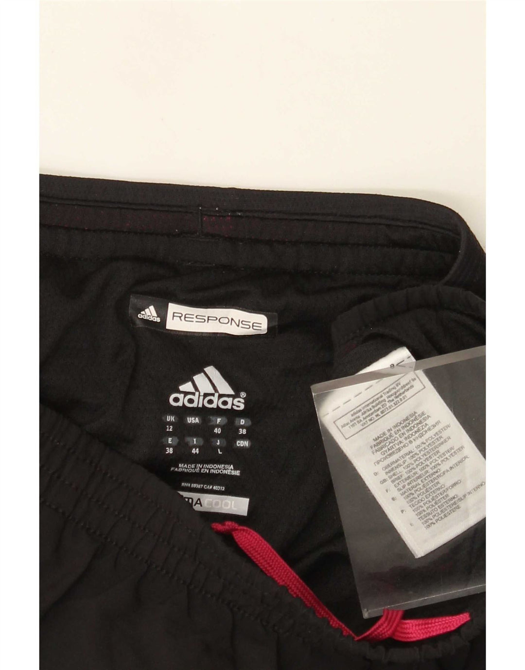 Adidas Womens Climacool Sport Shorts UK 12 Médio Preto Poliéster