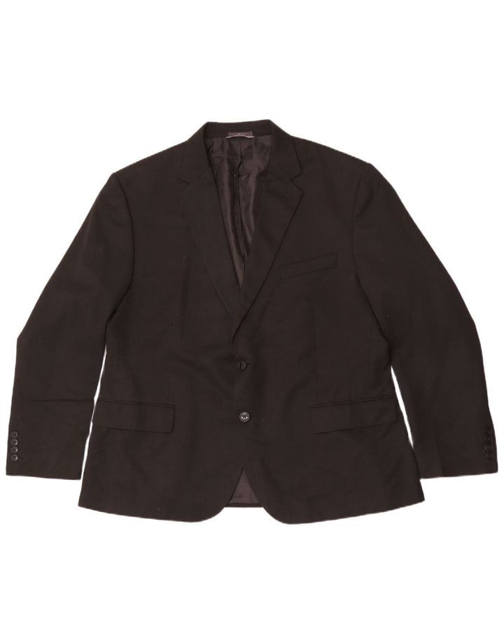 Jaqueta blazer masculina regular de 2 botões Marks & Spencer IT 56 3XL preta