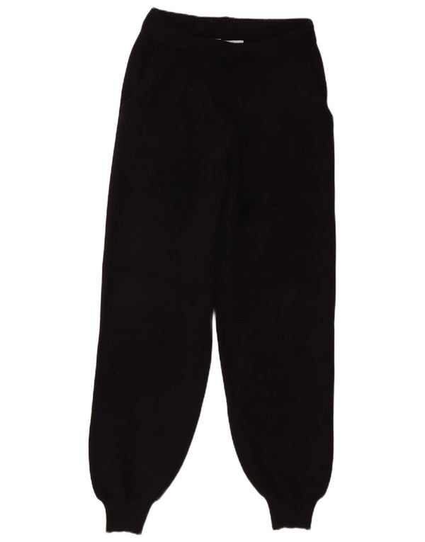 Calça de treino feminina Zara Joggers UK 12 médio preto viscose