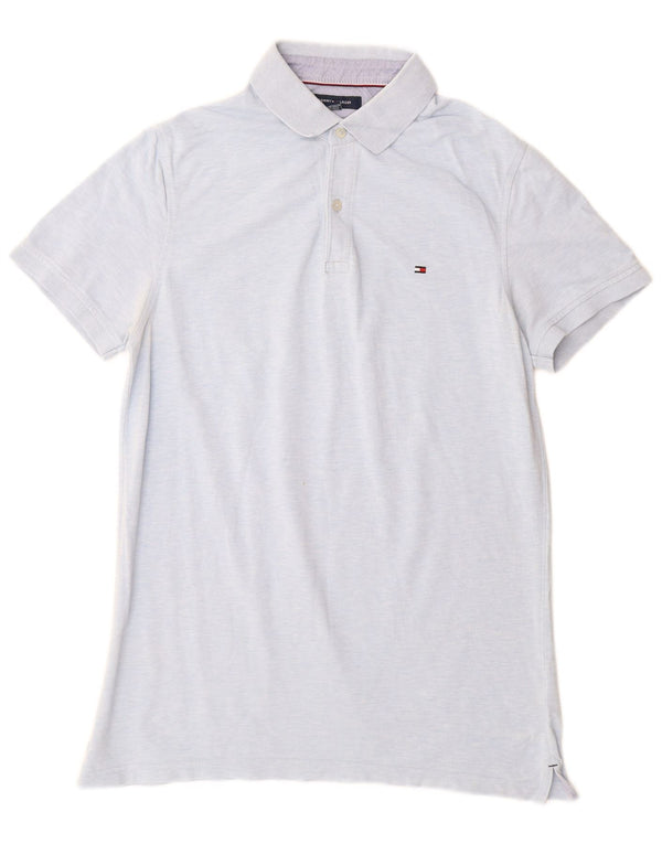 Camisa polo masculina Tommy Hilfiger Slim Fit algodão azul médio