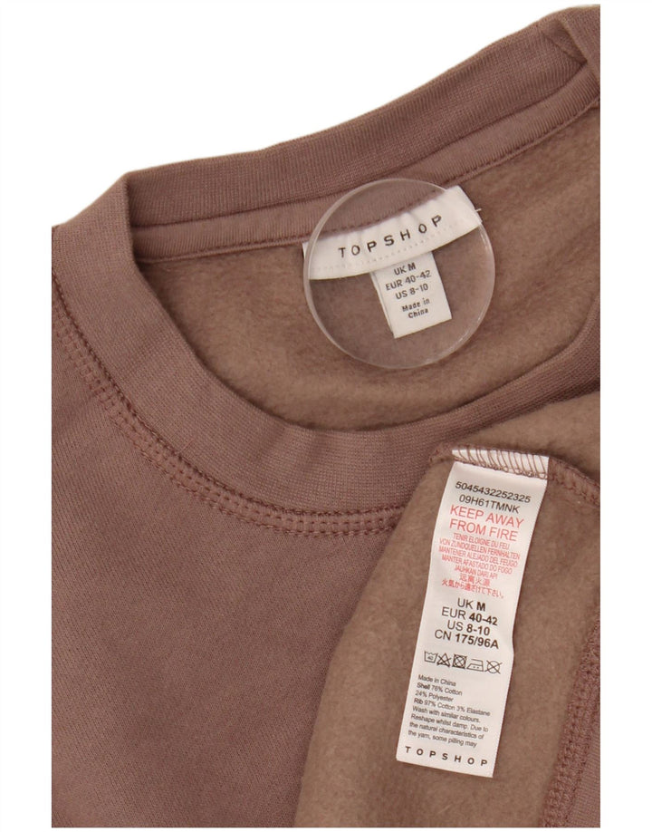 Suéter feminino oversized TOPSHOP Reino Unido 14 algodão rosa médio