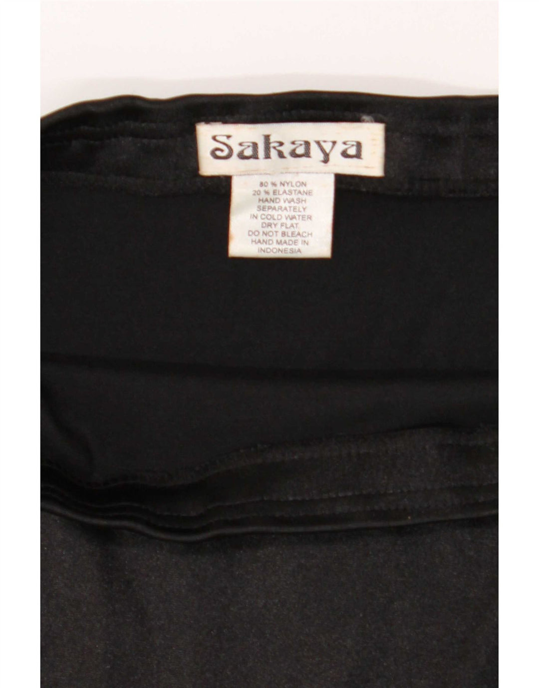 Saia lápis feminina vintage W32 grande preta Nylon