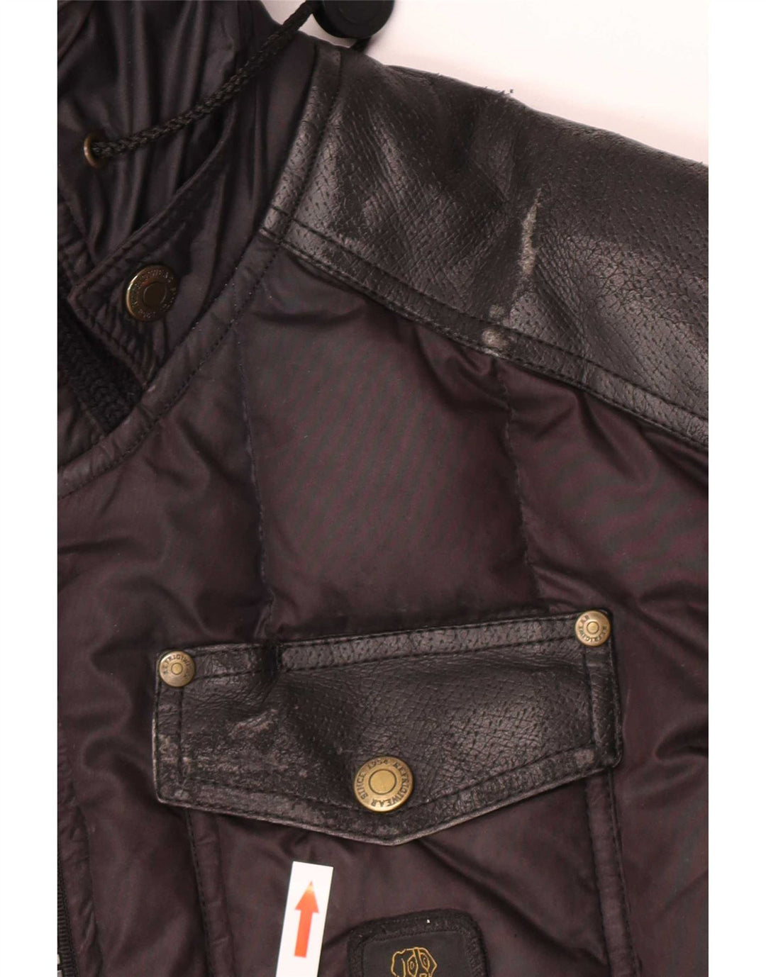 Jaqueta acolchoada masculina Refrigiwear Cruz com capuz UK 38 poliéster preto médio