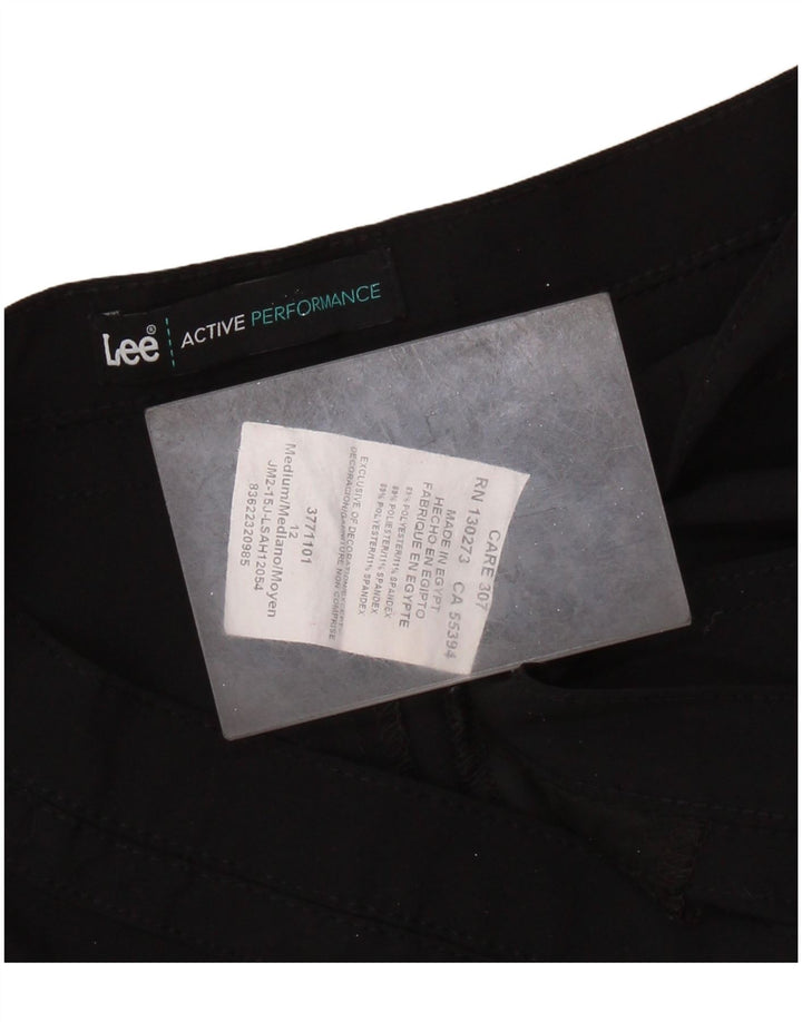 Shorts cargo feminino LEE EUA 12 grande W34 poliéster preto