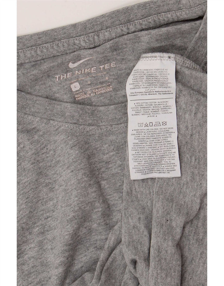 Camiseta Nike masculina regular grande algodão cinza