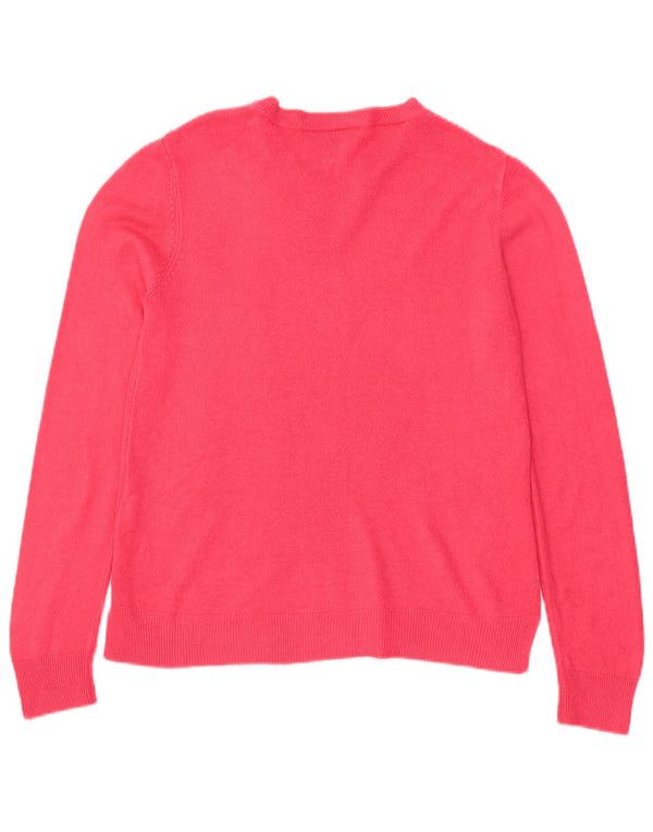 Suéter feminino Marks & Spencer com gola redonda Reino Unido 12 rosa médio