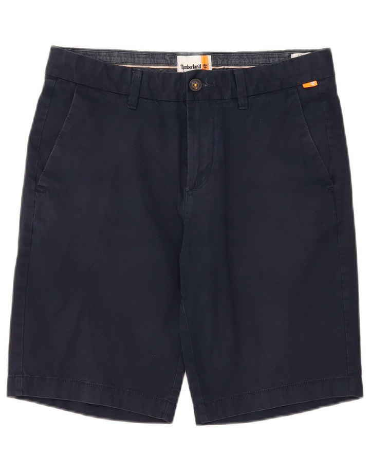 Timberland Mens Chino Shorts W30 Médio Algodão Azul Marinho