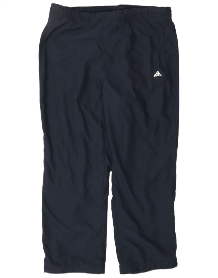 Calças de treino masculinas ADIDAS 3XL poliéster azul marinho